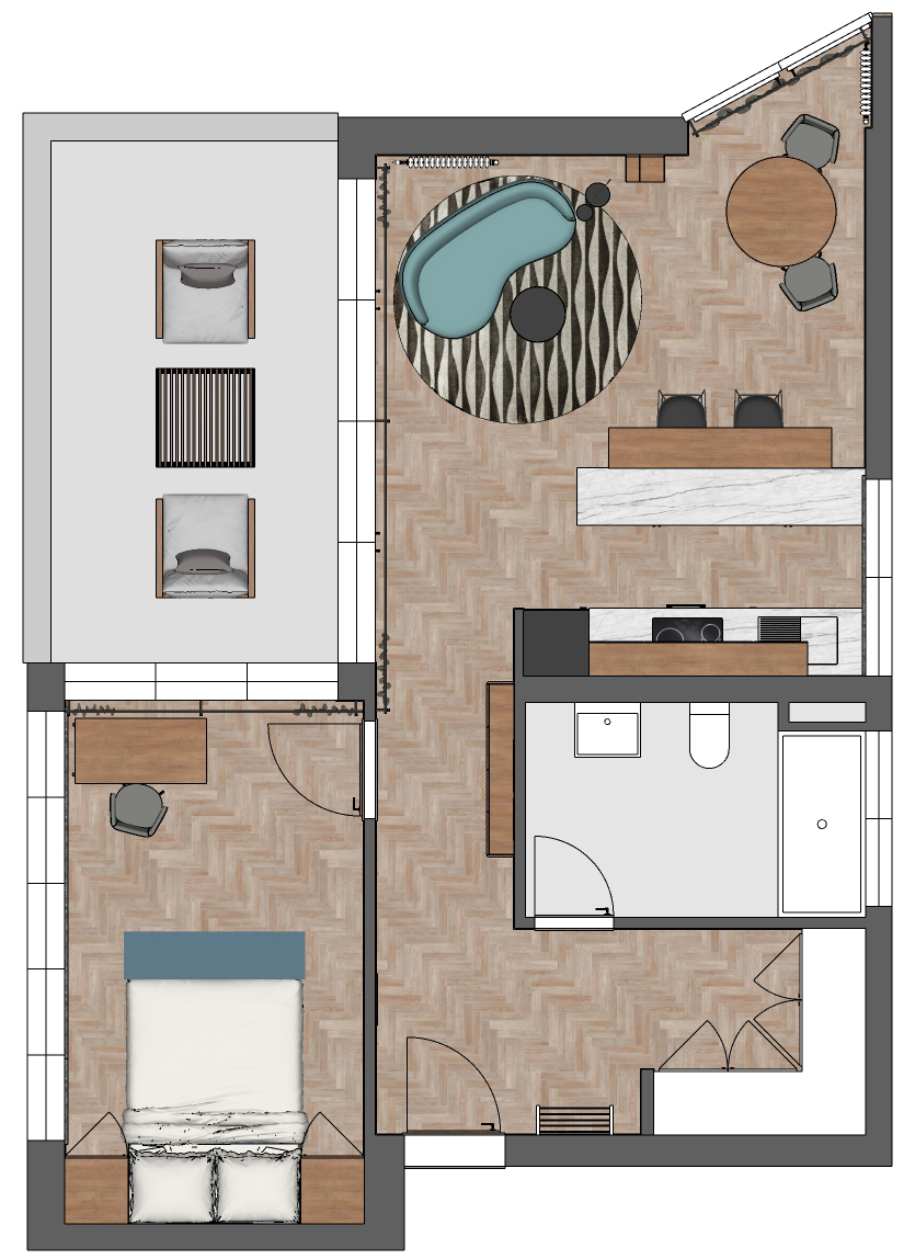 Grundriss Mini Apartment